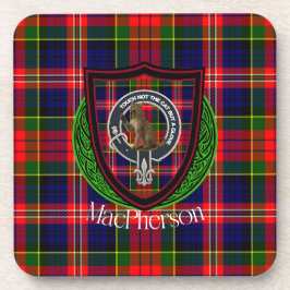 Posavasos Tartan y Cresta del Clan Escocés MacPherson