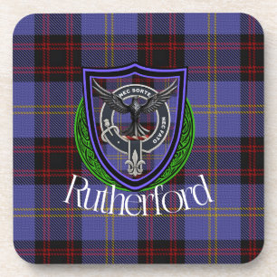 Posavasos Tartan y Cresta del Clan Escocés Rutherford