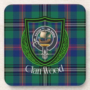 Posavasos Tartan y Cresta del Clan Escocés Wood