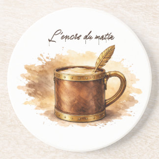Posavasos Tasse l'encre du matin