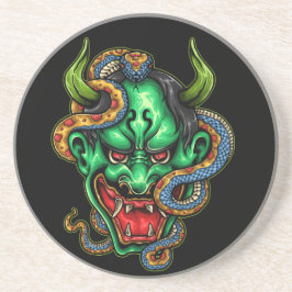 Posavasos Tatuaje del dragón verde