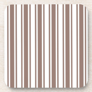 Posavasos Taupe rayas de caramelos marrones y blancos