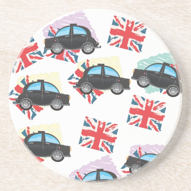 Posavasos taxi negro (Frente)
