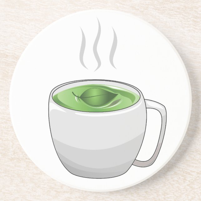 Posavasos Taza de té verde (Frente)