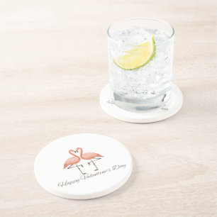 Posavasos Taza del Día de San Valentín Flamingo Rosa – Román