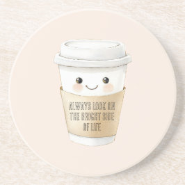 Posavasos Taza Feliz Mira el Lado Bueno