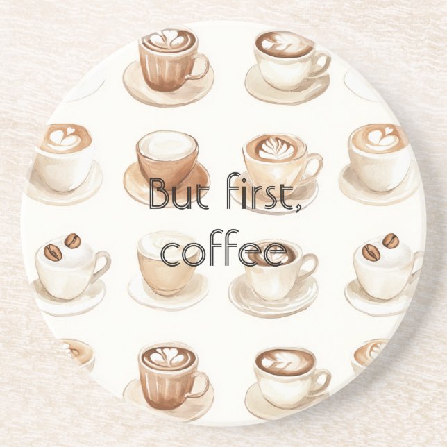 Posavasos Tazas de café con crema (Frente)