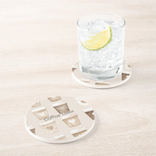 Posavasos Tazas de Corazón de Café con Crema