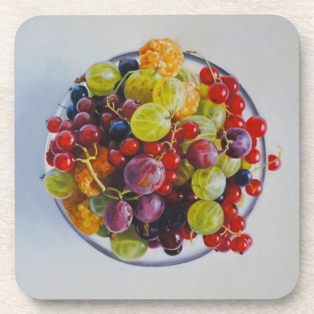 Posavasos Tazón de bayas - Vida residual de fruta hiperreali (Frente)