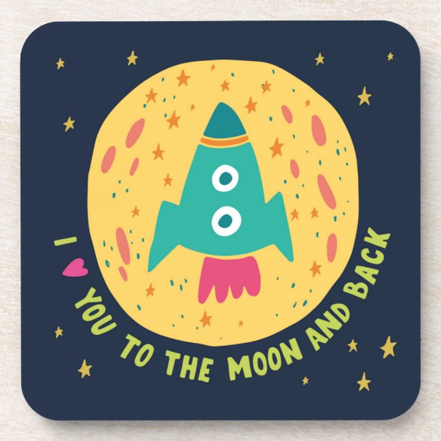 Posavasos Te Amo A La Luna Y A Los Coquetes De Atrás (Frente)