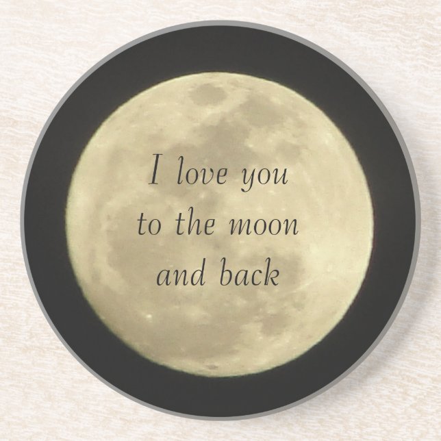 Posavasos Te amo a la luna y a los prácticos de costa (Frente)