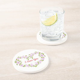 Posavasos Te amo las flores de Cute