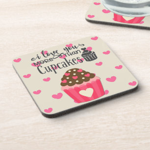 Posavasos Te amo más que la montaña para bebidas