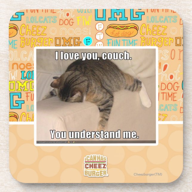 Posavasos Te amo, sofá (Frente)