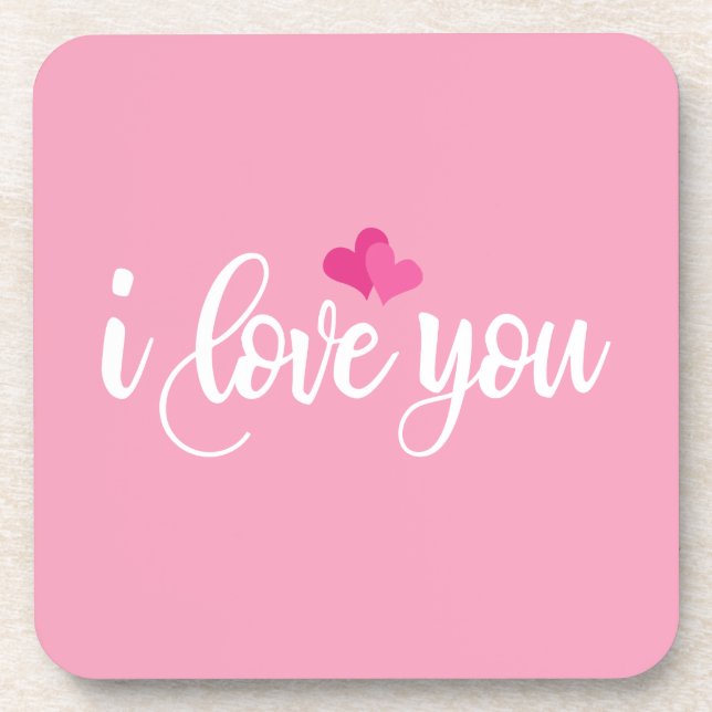 Posavasos Te Amo Valentine Calligraphy | Montaña (Frente)