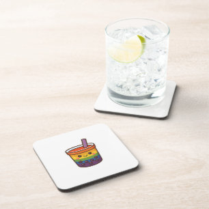 Posavasos Té de burbuja arcoiris LGBTQ+ Orgullo