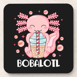 Posavasos Té de burbujas de ajolote divertido