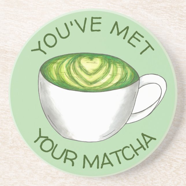 Posavasos Te has encontrado con tu pareja Matcha Green Tea L (Frente)