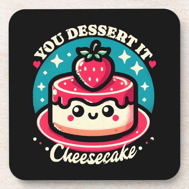 Posavasos Te Mereces - Cheesecake Kawaii (Frente)