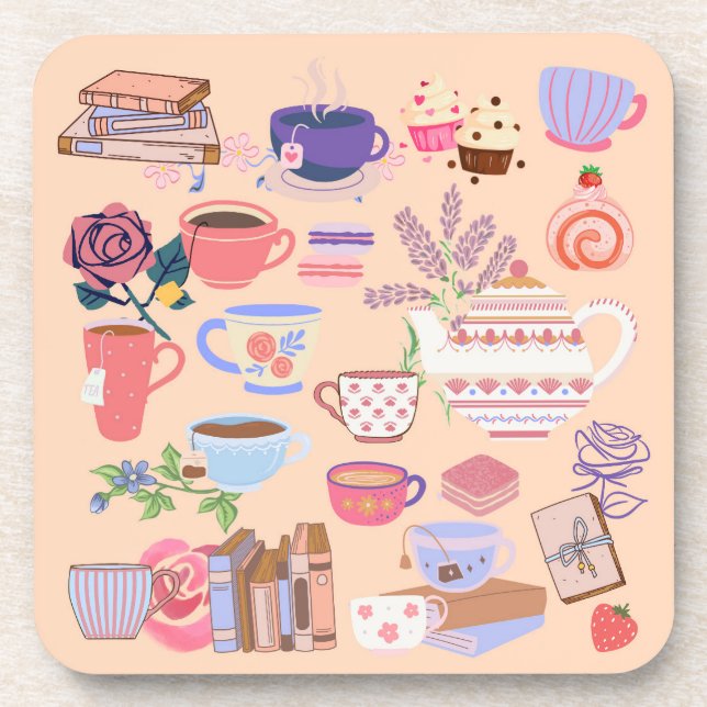 Posavasos Té Y Libros (Frente)