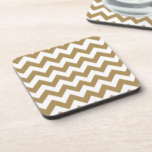 Posavasos Teak Neutral Chevron (Lado Izquierdo)