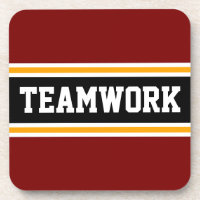 TEAMWORK Diversión Retro Red Black 70s Carreras St