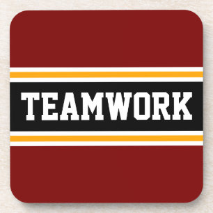 Posavasos TEAMWORK Diversión Retro Red Black 70s Carreras St