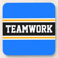 TEAMWORK Fun Bright Blue Black 70s Carreras Stripe