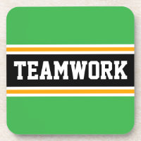 TEAMWORK Fun Bright Green Black 70s Carreras Strip