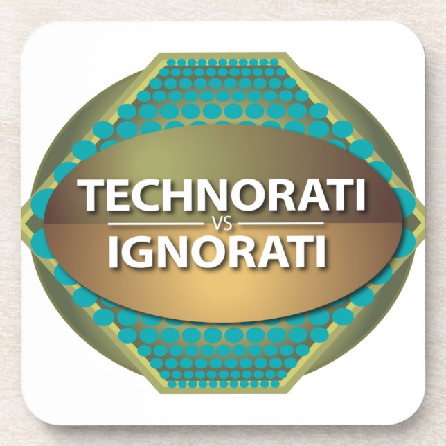 Posavasos Technorati vs Ignorati (Frente)