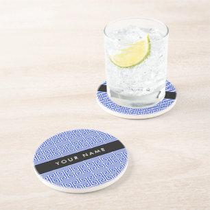 Posavasos Tecla De Meander Griega H Azul, Su Nombre, Persona