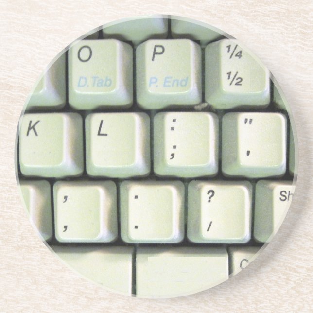 Posavasos Teclado de máquina de escribir (Frente)