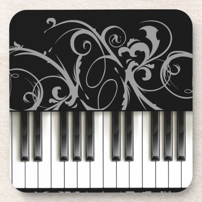 Posavasos Teclado de piano (Frente)