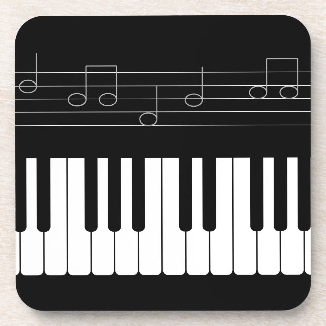 Posavasos Teclado de piano (Frente)