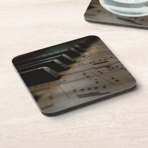 Posavasos Teclas de piano de música antigua