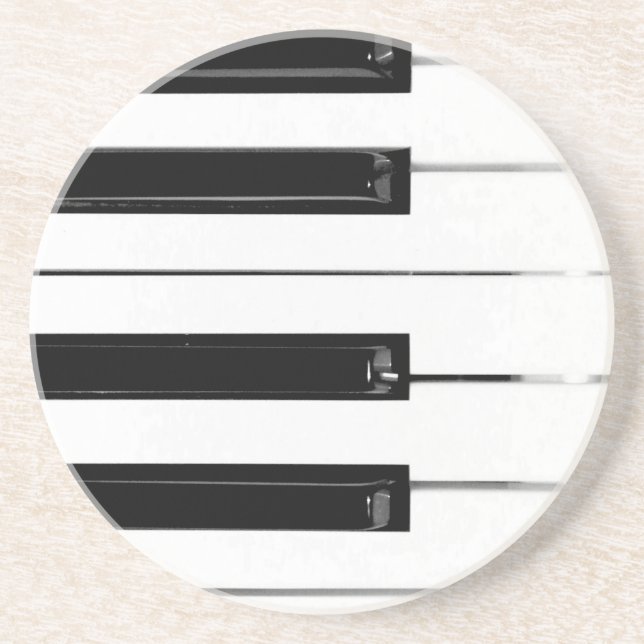 Posavasos Teclas de teclado de piano (Frente)