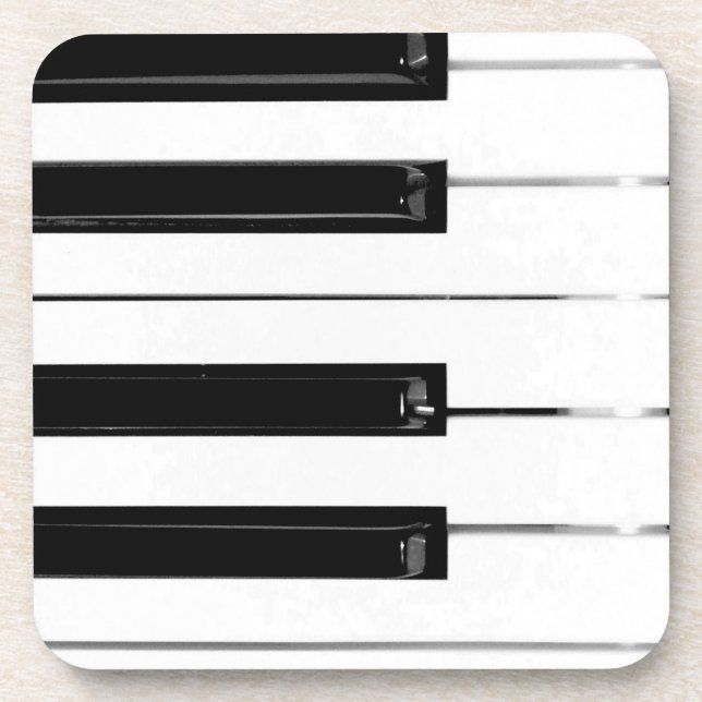 Posavasos Teclas de teclado de piano (Frente)