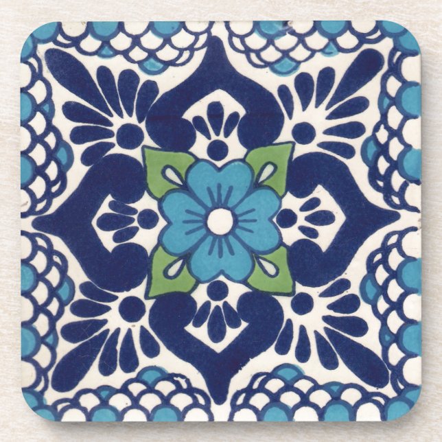 Posavasos Teja de Talavera del mexicano (Frente)