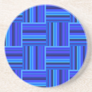 Posavasos Tejido de rayas azules