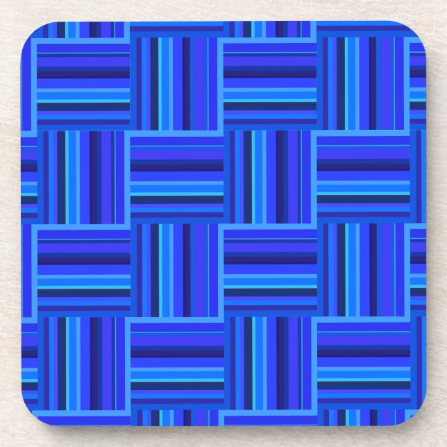 Posavasos Tejido de rayas azules (Frente)