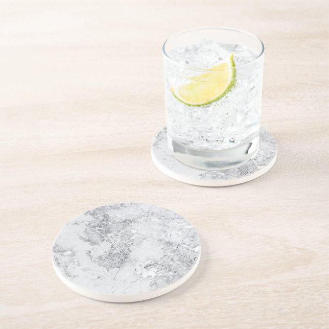 Posavasos Tejido profundo de mármol blanco (Lado)