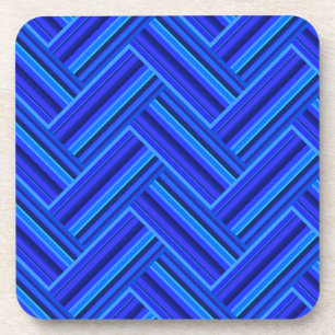 Posavasos Tejidos de doble trama de franjas azules