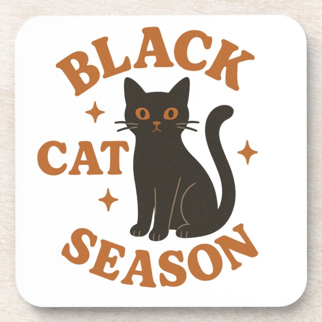Posavasos Temporada de gatos negros (Frente)