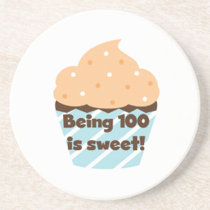 Posavasos Tener 100 años es dulce cumpleaños camisetas y reg