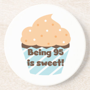 Posavasos Tener 95 años es dulce cumpleaños, camisetas y reg