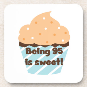 Posavasos Tener 95 años es dulce cumpleaños, camisetas y reg