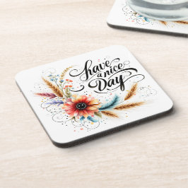 Posavasos Tenga un buen día floral