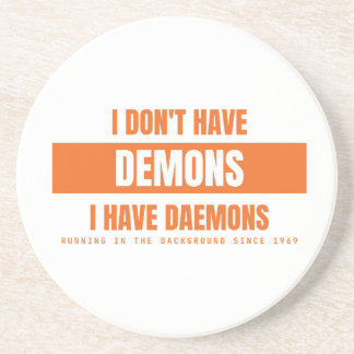 Posavasos Tengo Daemons No Demonios Divertido Linux Sysadmin