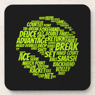 Posavasos Tenis Jugador De Tenis Jugando A La Pelota De Teni