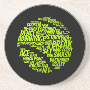 Posavasos Tenis Jugador De Tenis Jugando A La Pelota De Teni